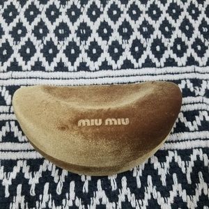 Miu Miu Velvet Chartreuse Sunglasses Case